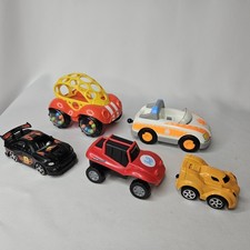5 lot Kids Play Toy Cars - Oball Rattle  Roll Red  Playmobil Junior Ambulance