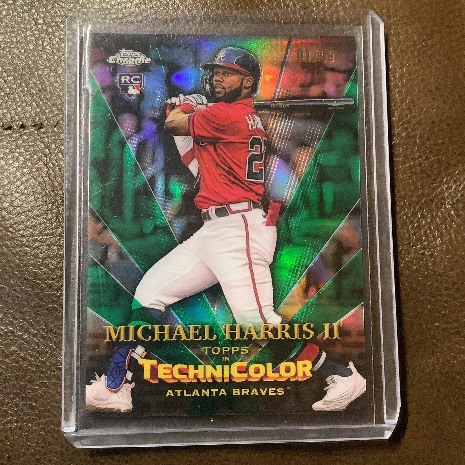Michael Harris 2023 Topps Chrome Topps In Technicolor Green Refractor 01/99