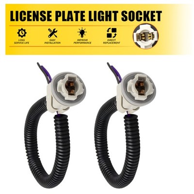 For Ford F-150 1990-2014 T10 License Plate Tag Lights Socket Wire
