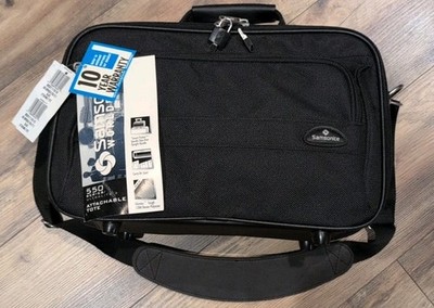 Samsonite Worldproof Ultralite 3 Attachable Tote Carry On W/ Lock & Keys-Black