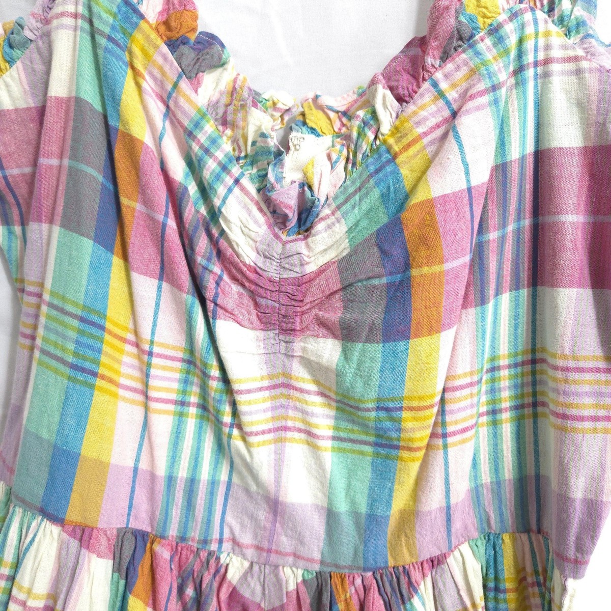 Polo Ralph Lauren MADRAS Dress Womens -6- Pink White Plaid Sleeveless  Sundress | eBay