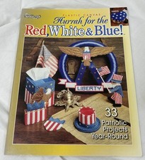 Needlecraft Shop Plastic Canvas Hurrah For The Red White  Blue 33 Patterns Book
