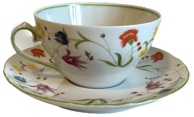 VTG Denby China TEA PARTY 1974 Portugal Tea Cups/Saucers Floral - MORE AVAIL