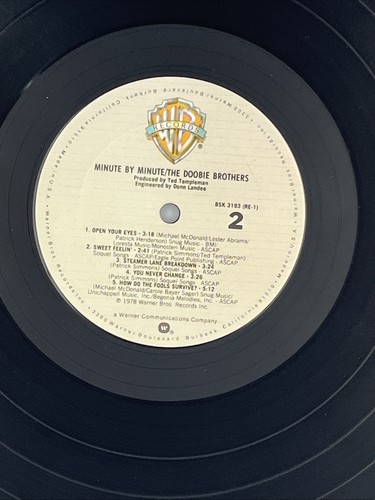The Doobie Brothers Minute By Minute 1978 Vinyl LP In Shrink BSK3193 VG Tested - Picture 11 of 11
