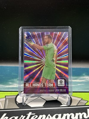 2023 PANINI FIFA Score Soccer All Hands Purple Laser /15 Card Oblak Atletico