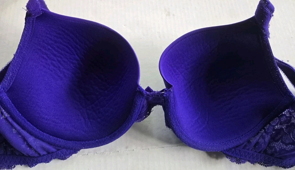 Sujetador Victoria's Secret Dream Angels Cobertura Perfecta 34d Encaje Púrpura Foto 4 de 4