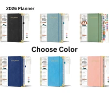 Large Daily Hourly Planner 2026 , 2026 Diary 8.5 X 11" Hardcover,All  6 Colors..