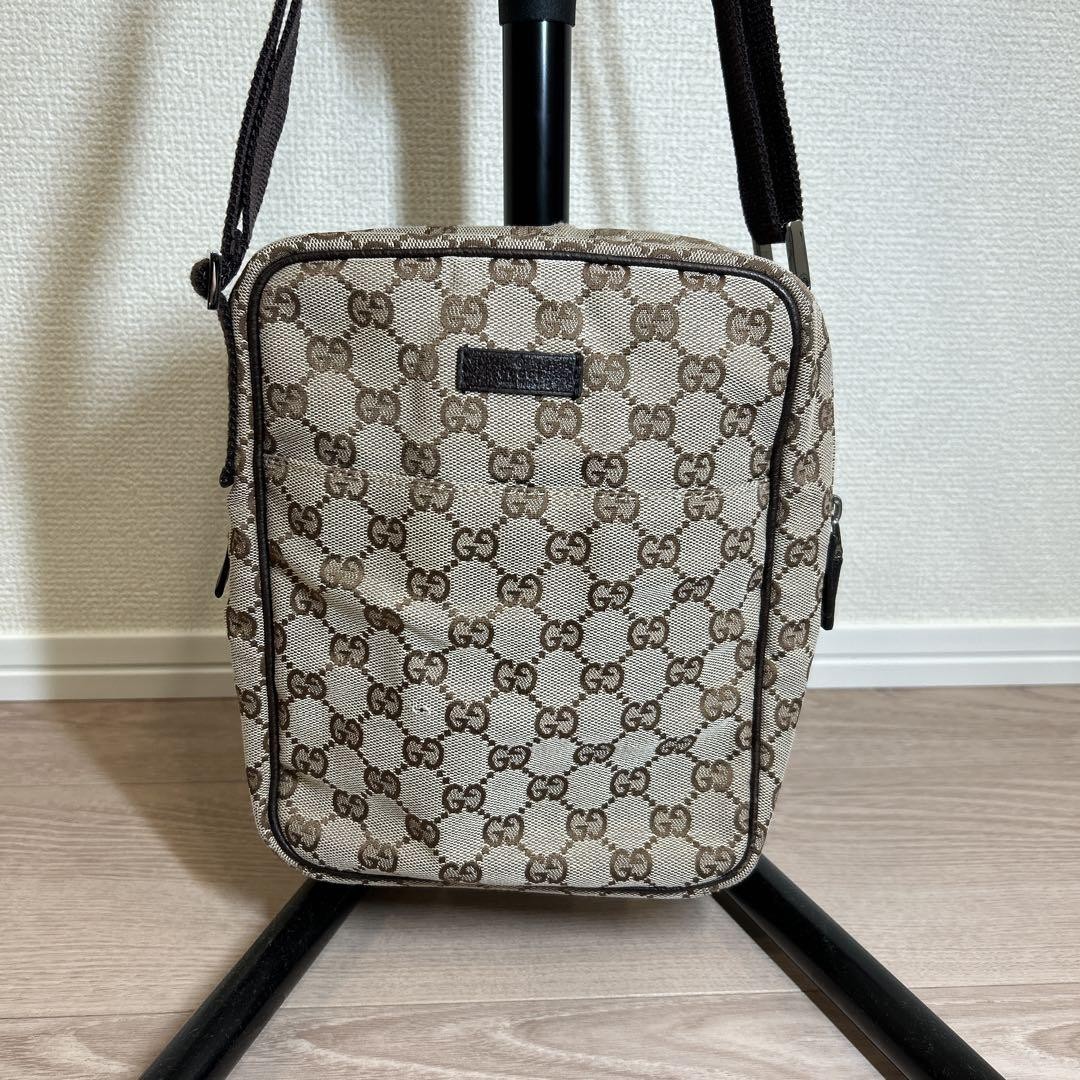 Gucci GG Monogram Shoulder Bag in Leather