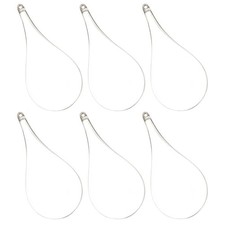 6Pcs Clear Christmas Hanging Fillable Transparent Water-drop Shaped