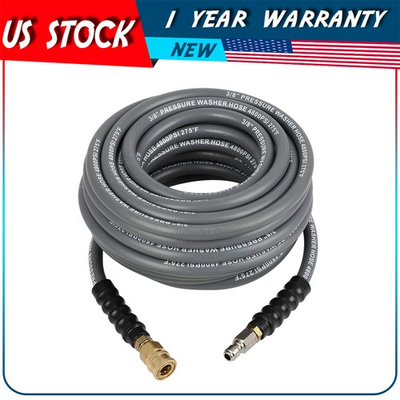 #ad Brand New 50#x27; x 3 8quot; 4800psi High Pressure Washer Hose Gray $77.19