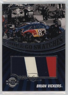 2009 Wheels Main Event Stop & Go Swatches Pit Wall Banner /125 Brian Vickers 4ib