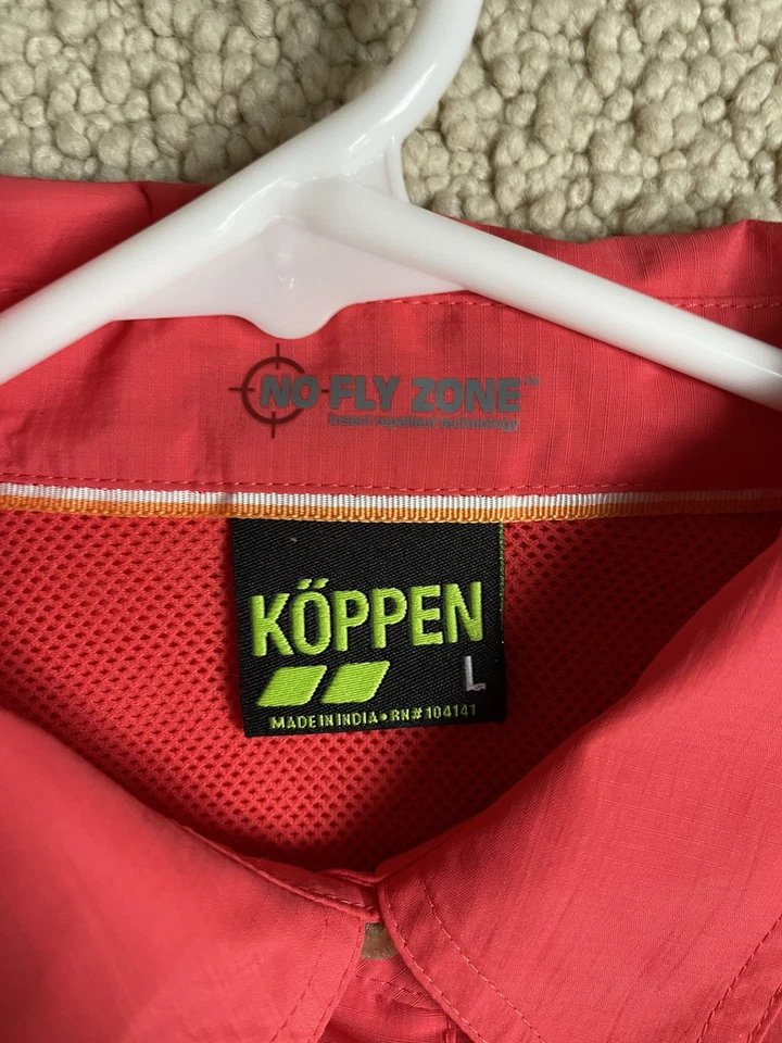 Blusa Koppen Mujer Zona No Fly Top Nylon Color Salmón Botón Grande Senderismo Foto 2 de 4