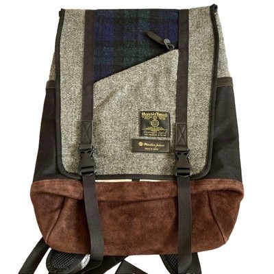 Masterpiece Harris Tweed Backpack Waterproof Interior Japan