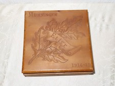 Holzschatulle Patriotisch Münsingen 1914-1915! 1 WK Deutsch !