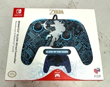 PDP REMATCH Glow Wired Controller for Nintendo Switch Sheikah Shoot Glow in Dark