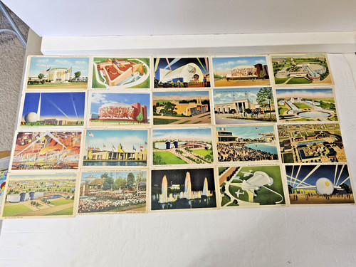 New York NY 1939 World's Fair Postcards Lot of 20 All Different Views Pavilions