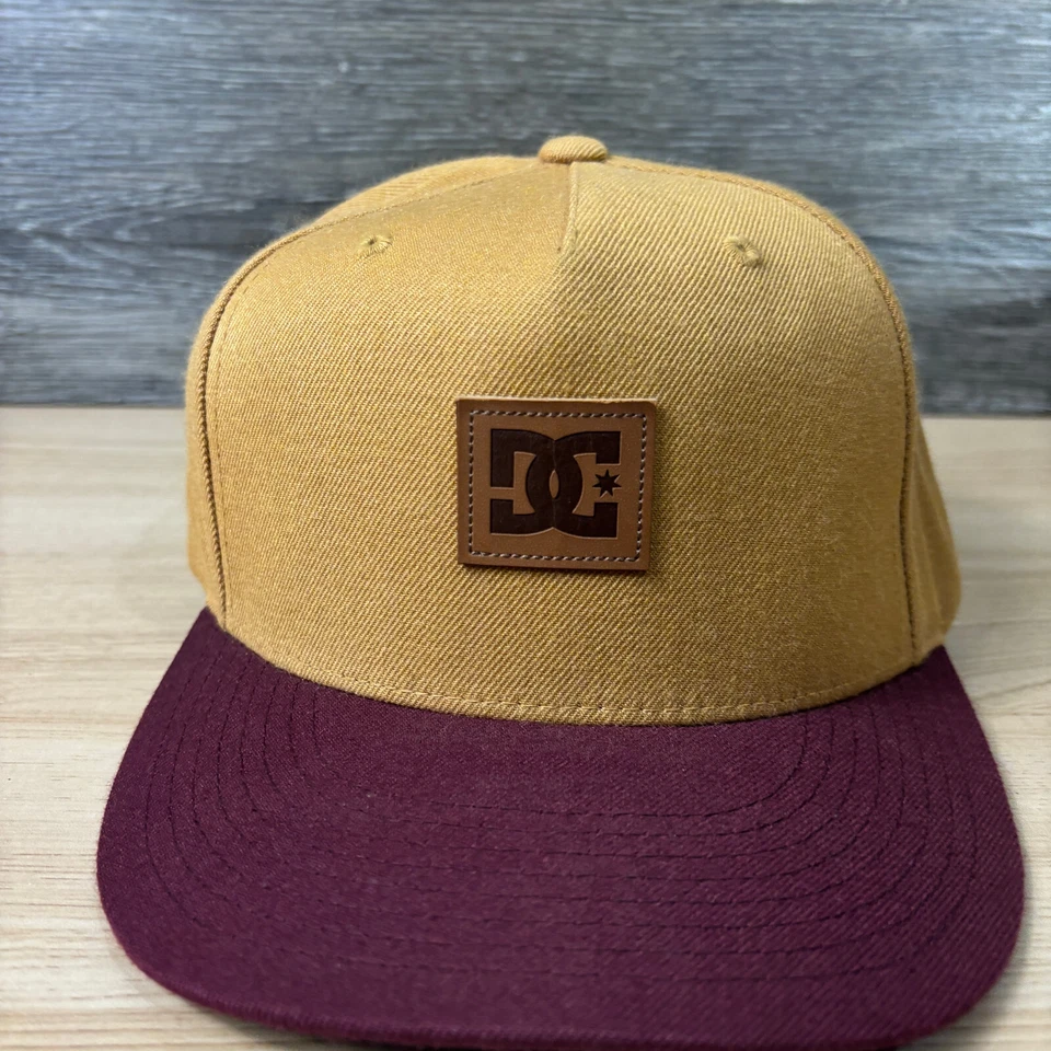 DC Hat Cap Snapback Yellow Mustard Skateboarding Outdoors One Size Adjustable - Image 2 of 4