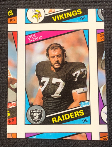 Lyle Alzado 1984 Topps Football Trading Card Uncut Panel Card Miscut Error