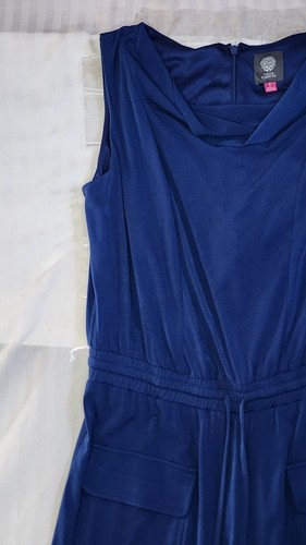 VINCE CAMUTO Jumpsuit Women’s L Blue Polyester Spandex Long Pants Romper - Picture 5 of 14