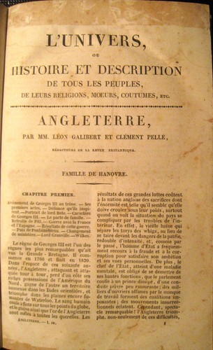 El universo o historia y descripción de todos los pueblos... Inglaterra alrededor de 1840 RARO - Imagen 1 de 4