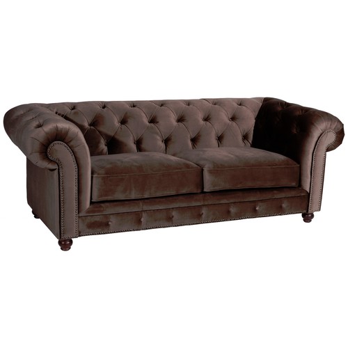 Max Winzer Chesterfield Sofa 2,5-Sitzer Old England Samtvelour - Bild 5 von 32