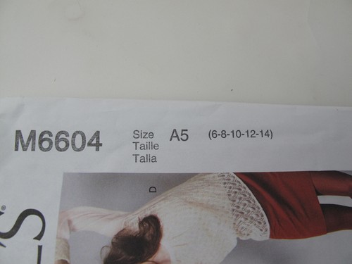 Mccalls Craft patterns vintage M6604 tops Size 6-8-10-12-14 (C) - Picture 3 of 7