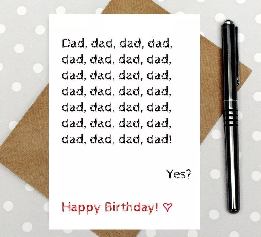 Funny birthday cards for dad discount