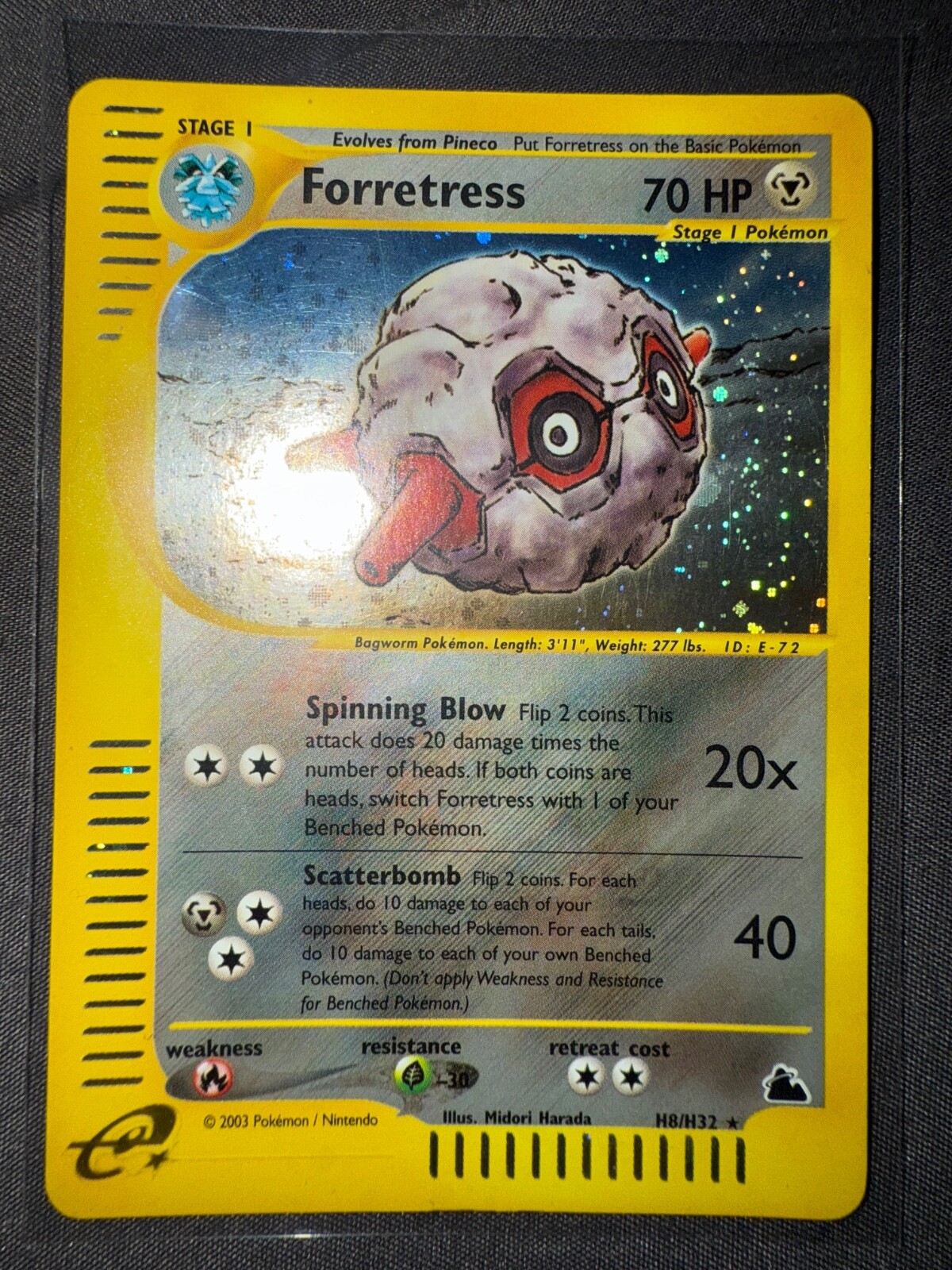 Forretress H8/H32 Skyridge Holo Rare Pokemon Card LIGHTLY PLAYED GREAT CONDITION