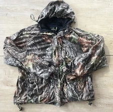 Red Head Bone Dry Mossy Oak Hunting Camo Jacket Hooded Full Zip Men's Size L
