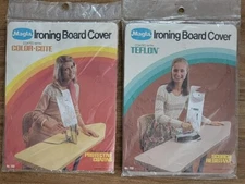 2 Vtg Sealed Unused Magla Ironing Board Cover Lot teflon color-cote coated 1979