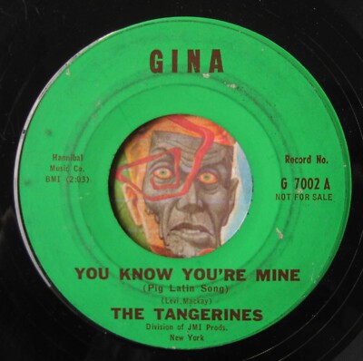 HEAR Tangerines 45 You Know You're Mine / Jim That's Him GINA R&B doo wop