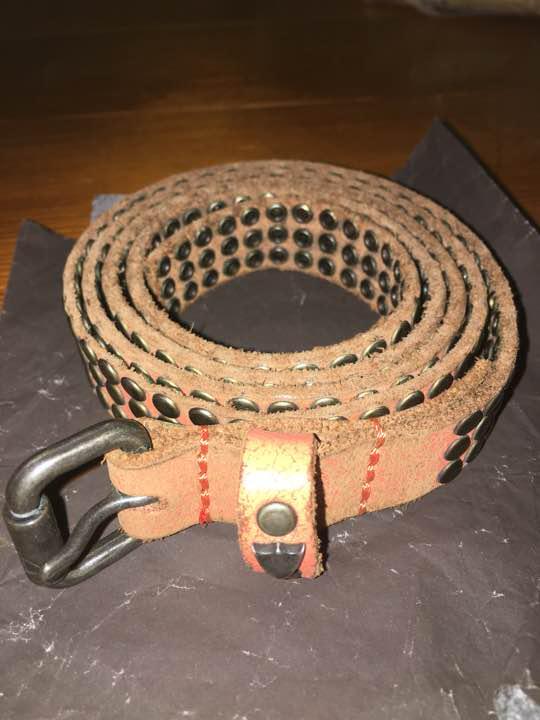 HTC Studded Belt Brown Men's Accessory Fashionable Point HTC Studded Belt Brown Men's Accessory Fashionable Point
