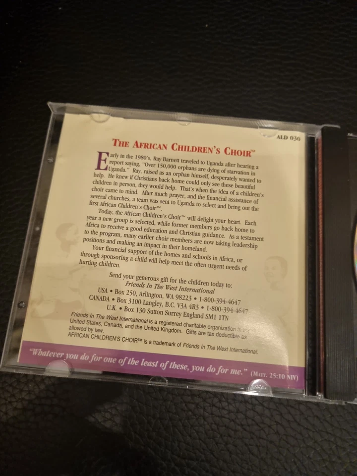 African Children's Choir WALKING IN THE LIGHT World Folk Religious CD Tom Keene - Image 4 of 4