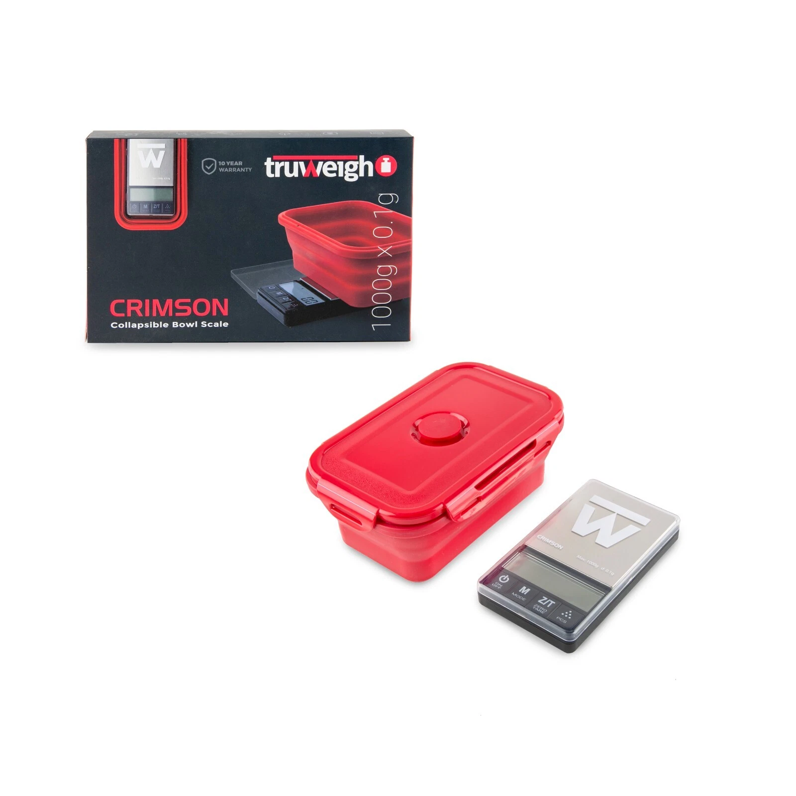 Truweigh Digital Kitchen Food Scale for Cooking - Grams & Ounces 1000g x 0.1g