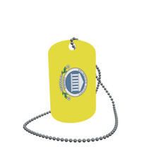 Dog Tag Flag Bunting Arlington County Dog Tag Aluminium 30 x 50mm