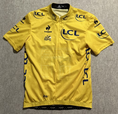 Le Coq Sportif Tour De France 2015 Jersey Cycling Shirt Yellow Men's Size Large?