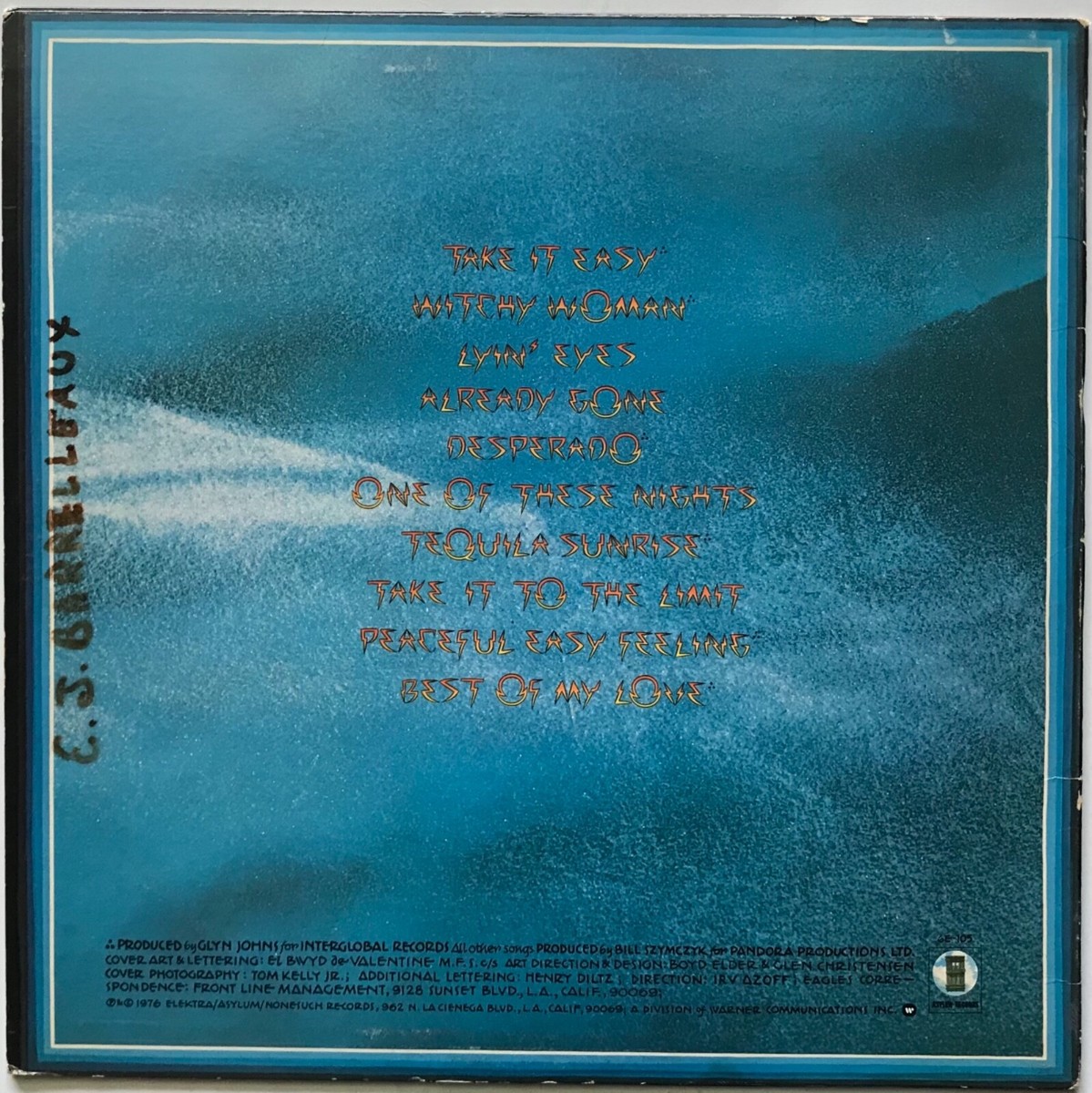 The Eagles - Greatest Hits - 1976 - Vinyl Record LP Embossed