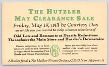 The Hutzler May Clearance Sale Baltimore MD Postcard 1933