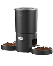 Dual Automatic Cat Feeder 2 Cats 6 Meals/Day 12 Portions/Meal 4.2 L Power