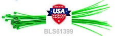 400 USA Made TOUGH TIES 8" inch 50lb Nylon Tie Wraps Wire Cable Zip Ties Green