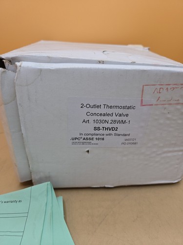 Watermark Shower Thermostatic Valve Two Way Diverter 1/2" SS-THVD2 Concealed New - Picture 5 of 5
