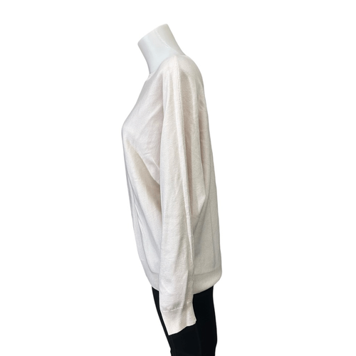 Magaschoni Blush Pink Boat Neck knit Pullover Sweater Dolman Sleeve Stretch sz L - Picture 3 of 8