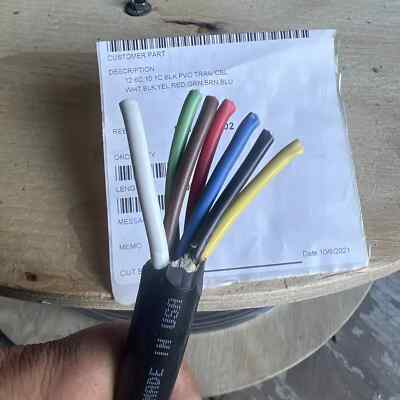 HEAVY DUTY 6 C 12 AWG 1 C 10 AWG Conductor Trailer Light Cable  7 Way Wire USA