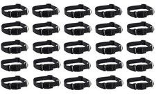 Dog Collar Bulk Packs Black Nylon Shelter Rescue Vet 4 Adjustable Sizes