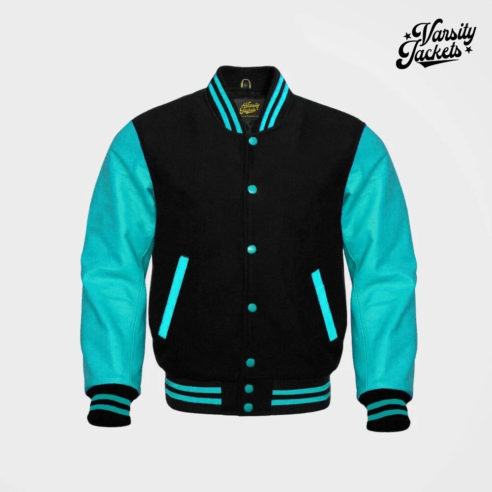 Letterman Black and Green Varsity Jacket - Films Jackets