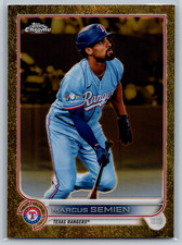 Marcus Semien 2022 Topps Chrome Gilded Collection Gold Etch Refractor /99 #97