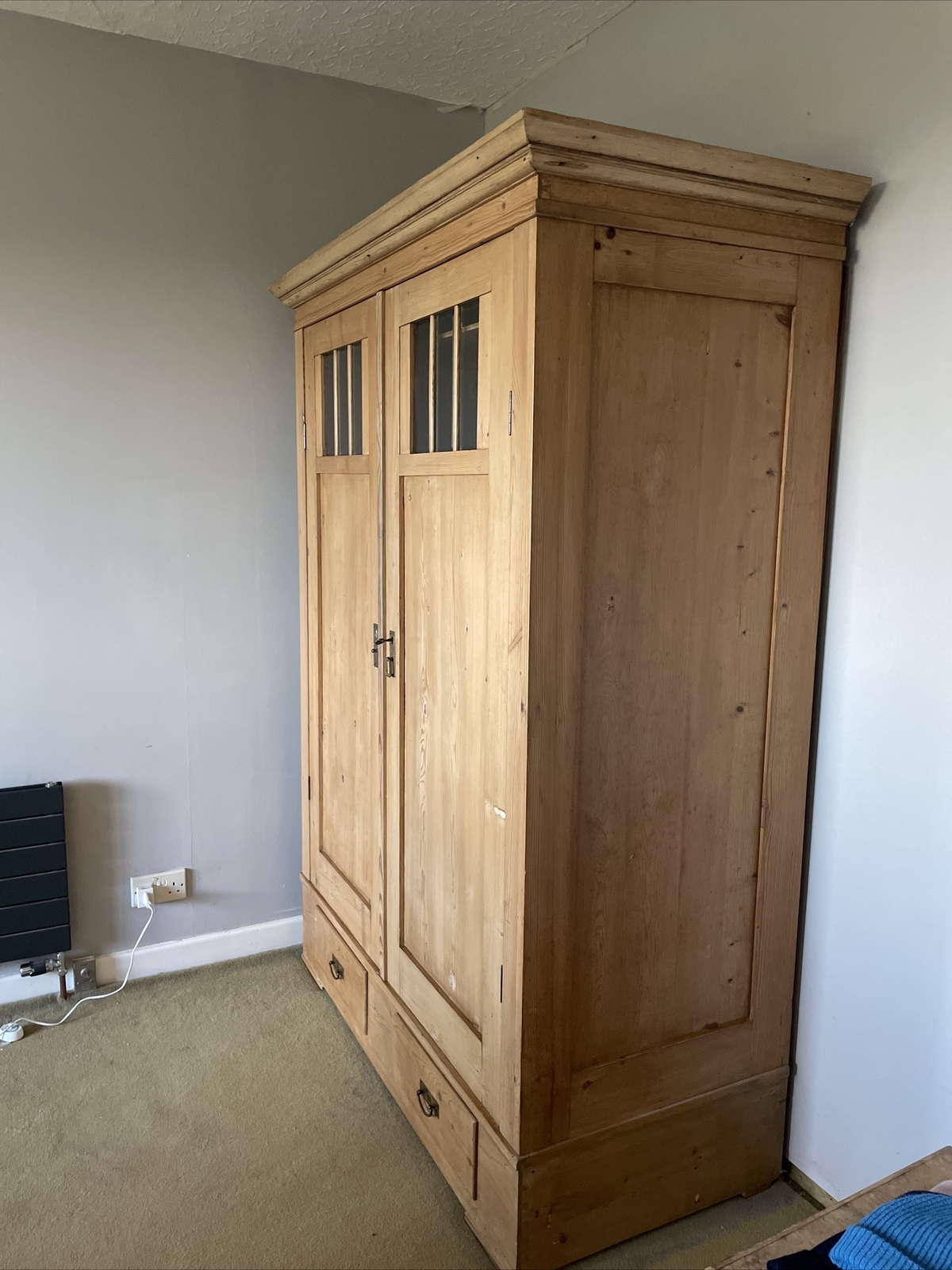 Antique pine Knockdown Wardrobe. Large Double Size. eBay