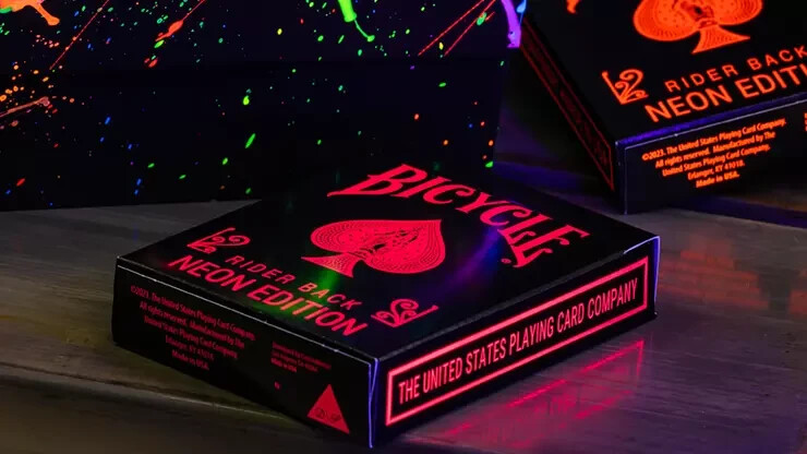 Star-fire Pink Neon Playing Cards