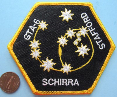 NASA PATCH  vtg GEMINI 6 - GTA-6 -  Schirra Stafford - 4''