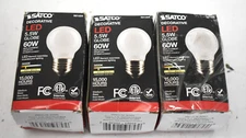 Satco Decorative LED 5.5W Globe 60W Replacement LED S21224 Medium Base Lot of 3